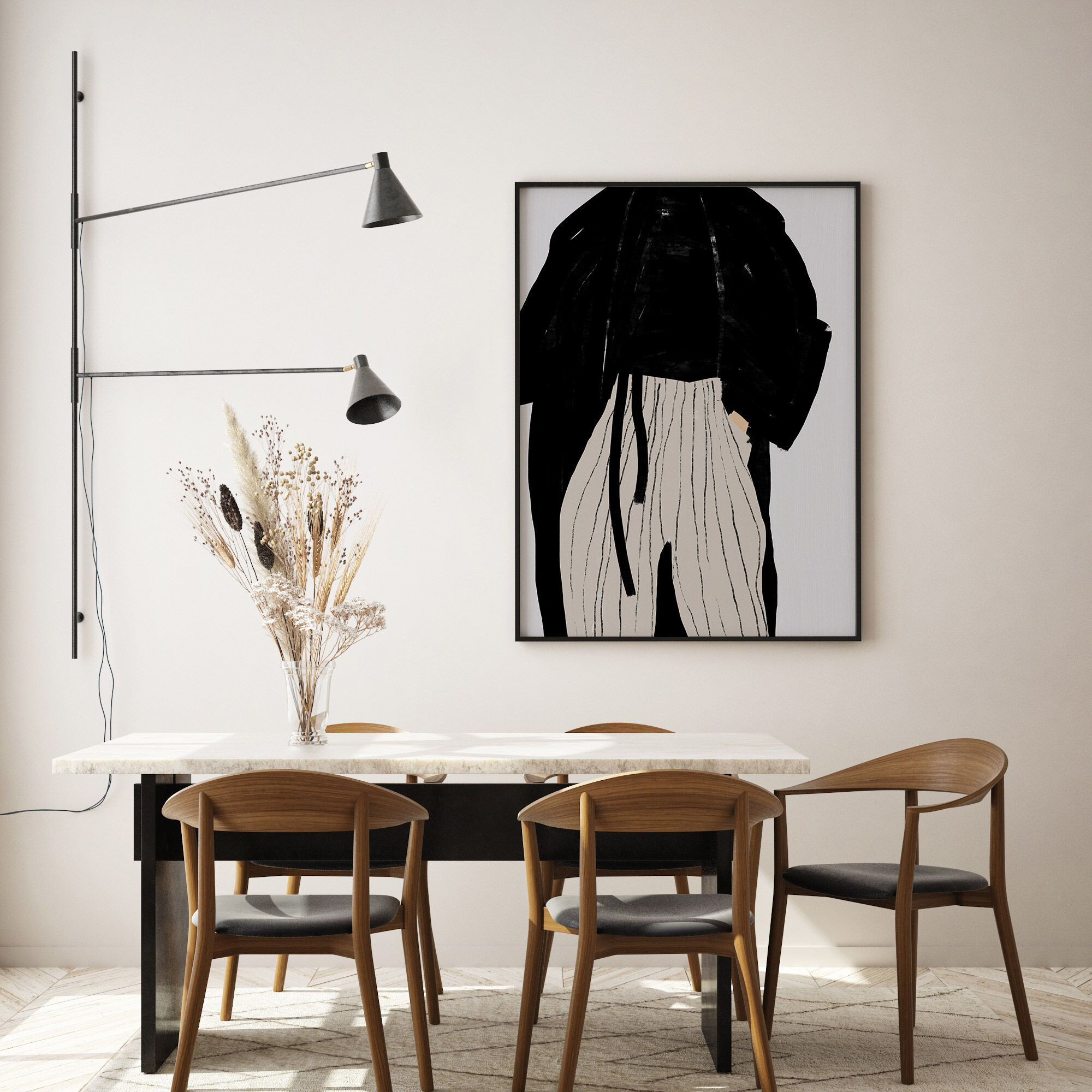 Female figure giclee art print, 50x70cm