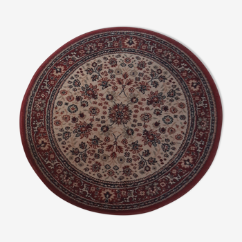 Round wool carpet