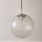 Suspension globe cracked glass Raak design, 1970