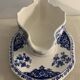 Saucière en faïence bleue et blanche Gien 1960