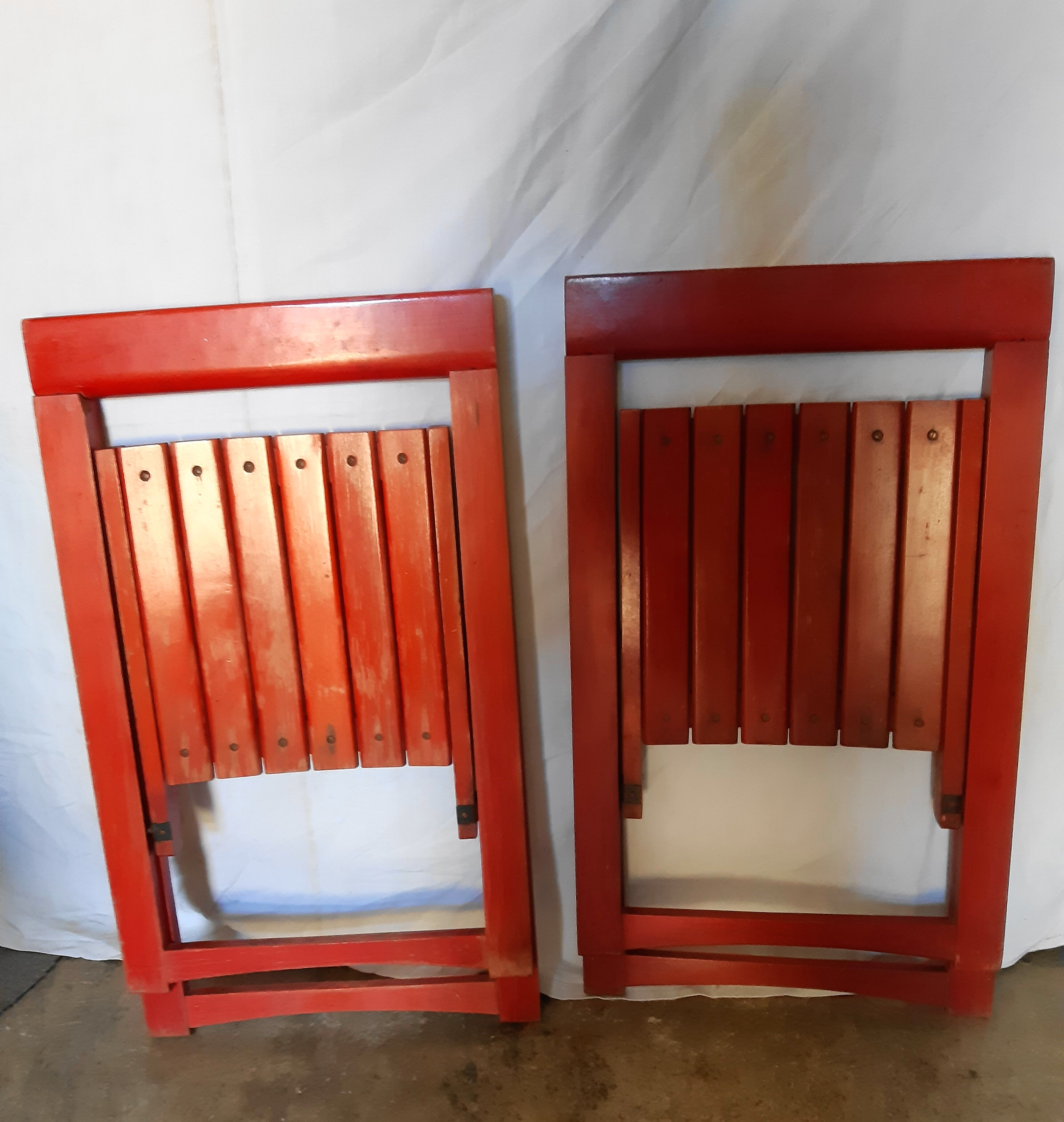 Pair of folding chairs, 60s