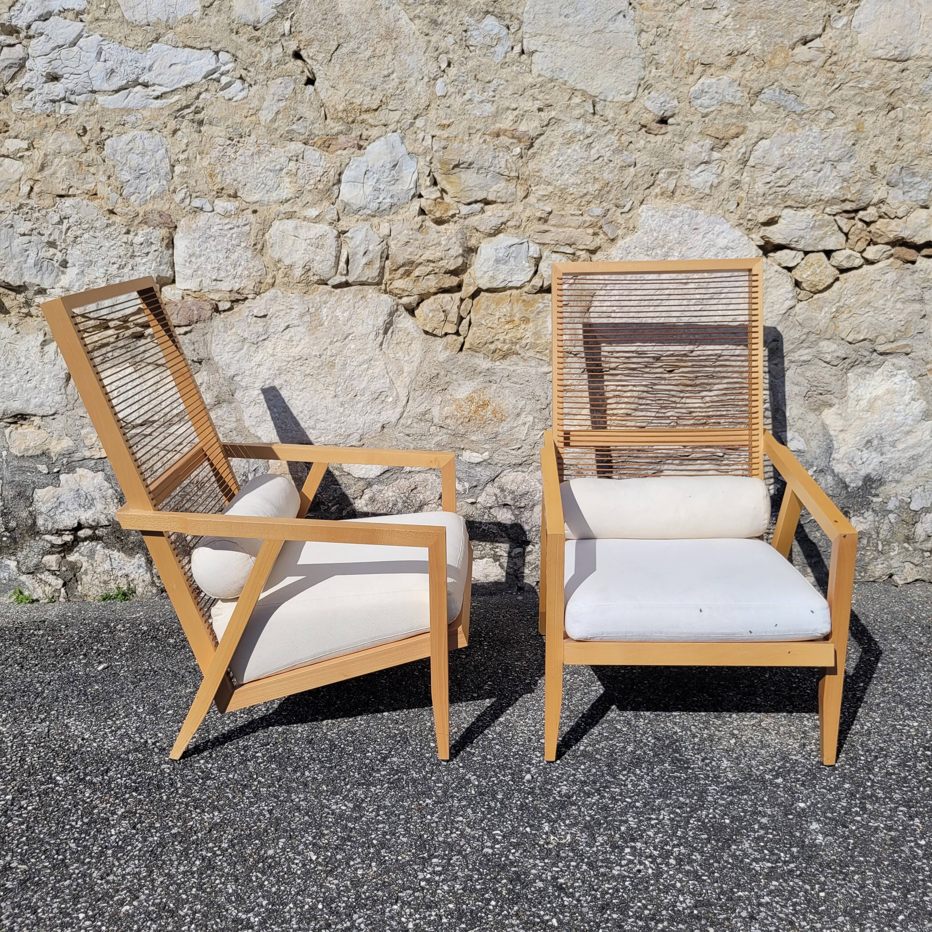 Franco Bizzozzero for Pierantonio Bonacina pair of armchairs