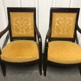 Pair of sticks Empire armchair