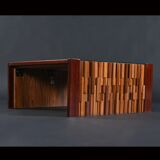 Percival Lafer Brutalist Parquet Low Profile Brazilian Modern Side Tables