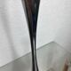 Pair of designer candle holders in stainless steel