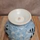 Antique Gien soup tureen with blue thistle decoration, ironstone.