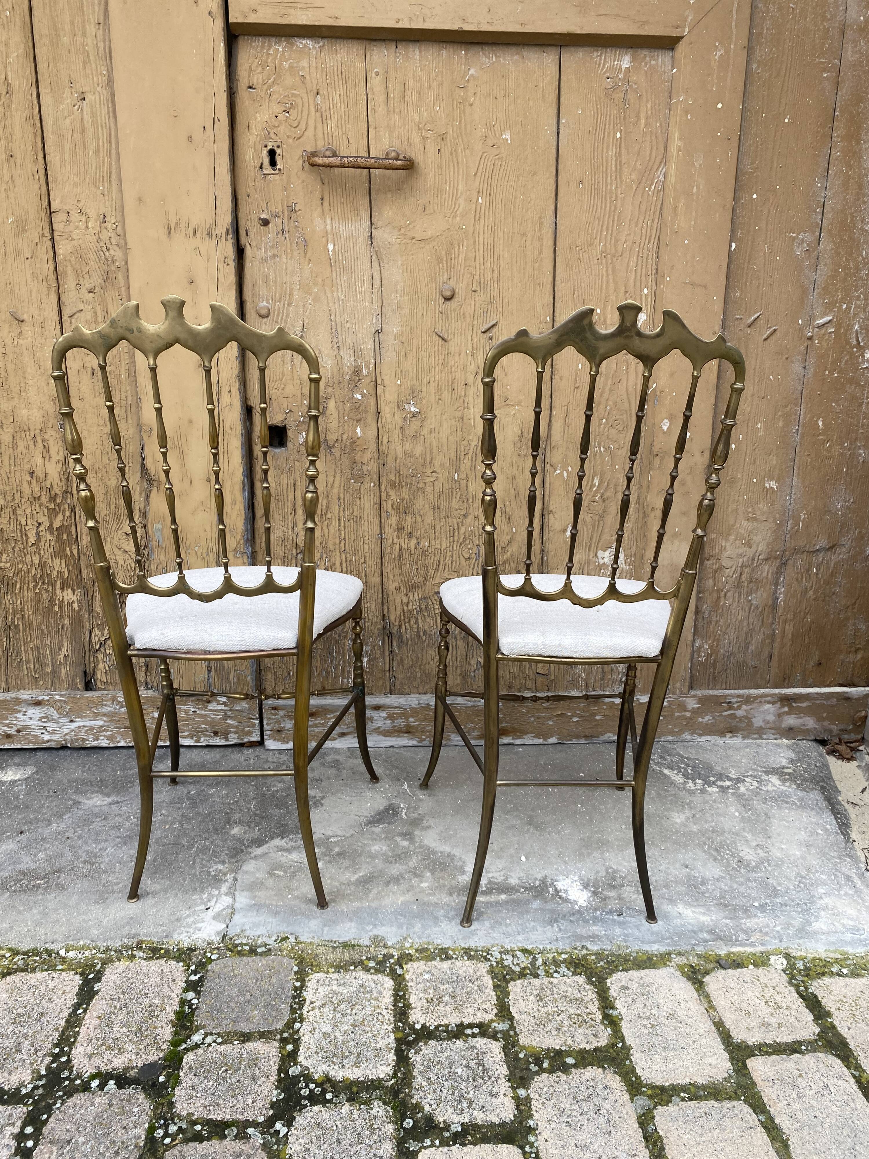 Designer brass chairs