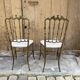 Designer brass chairs