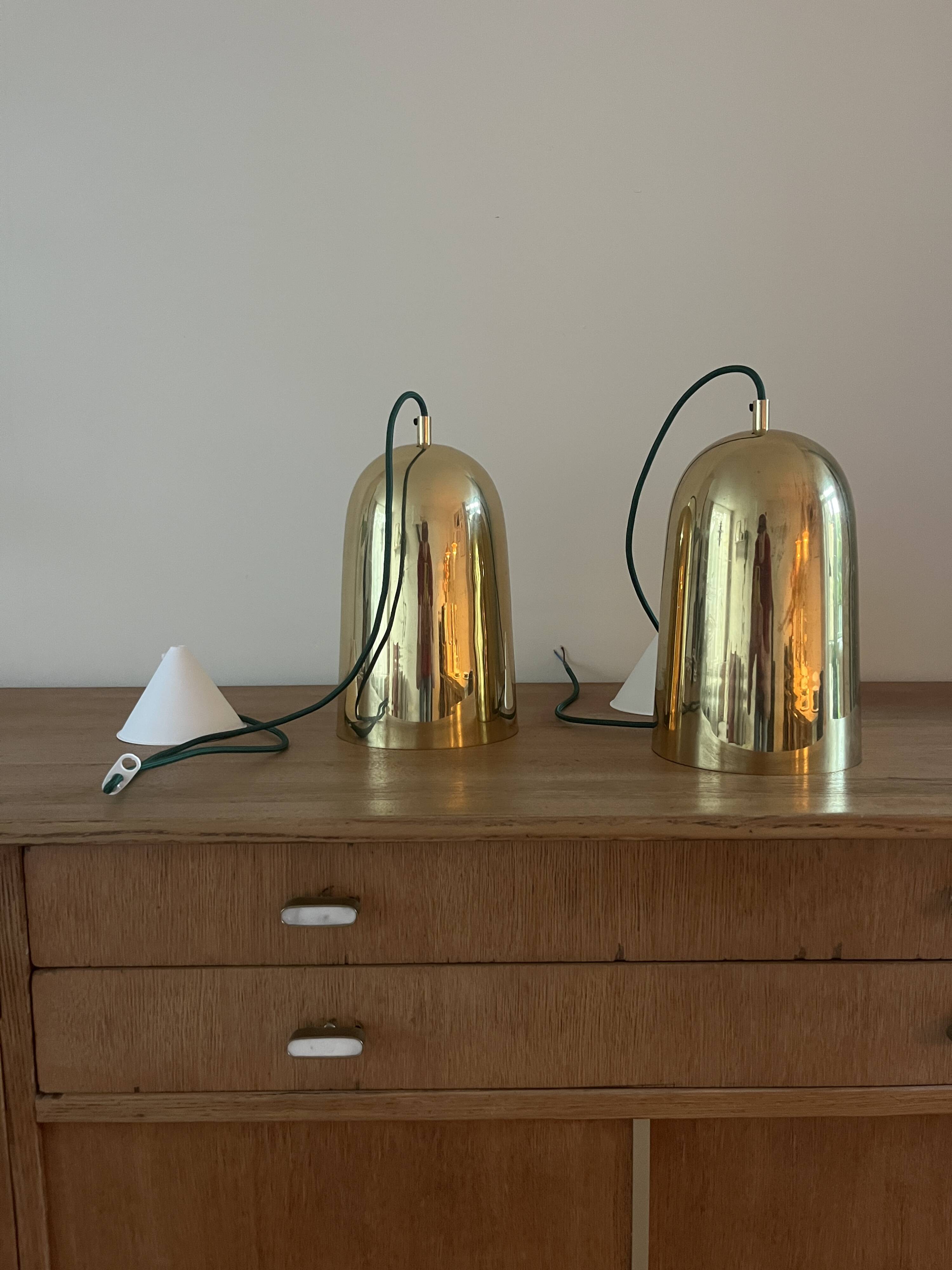 Vintage Danish Brass pendants - set of 2