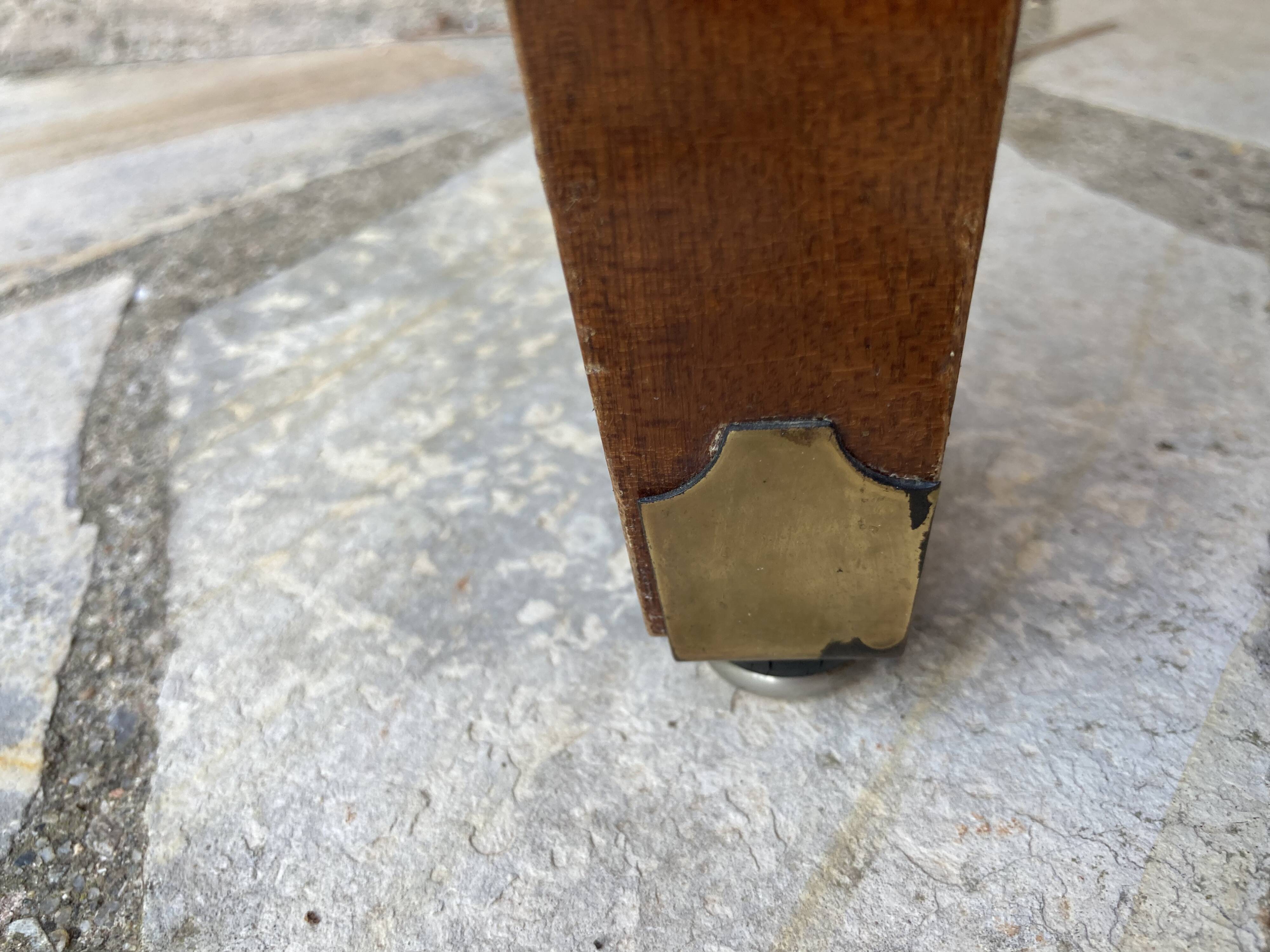 varnished rosewood bedside table