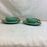 Set of 2 antique tea cups made in France