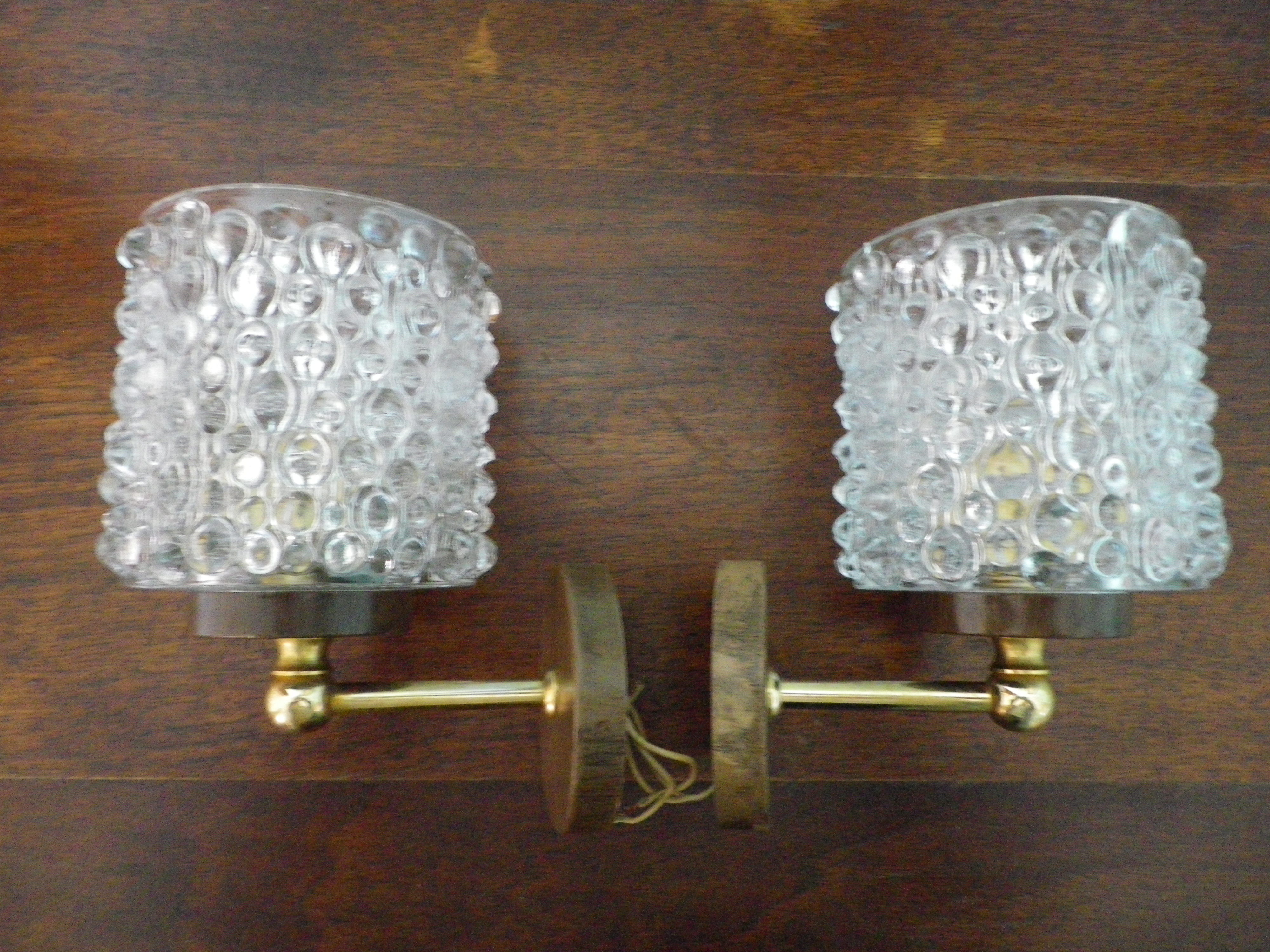 Pair of old sconces, brand Delmas
