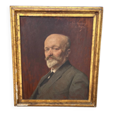 Tableau: oil on panel - portrait of a man