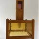 1960s wooden stained glass pendant light