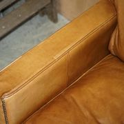 Three-seater leather sofa Viscount William Halo Timothy Oulton