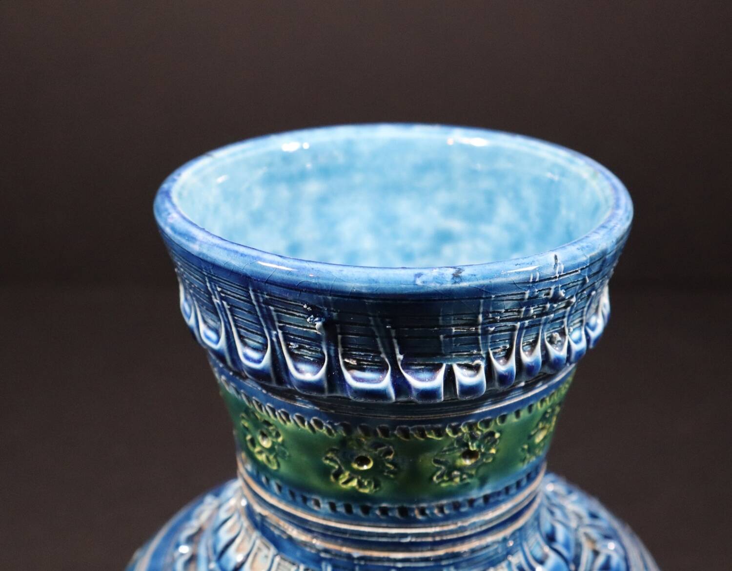 Vintage Bitossi Rimini Blue Vase by Aldo Londi