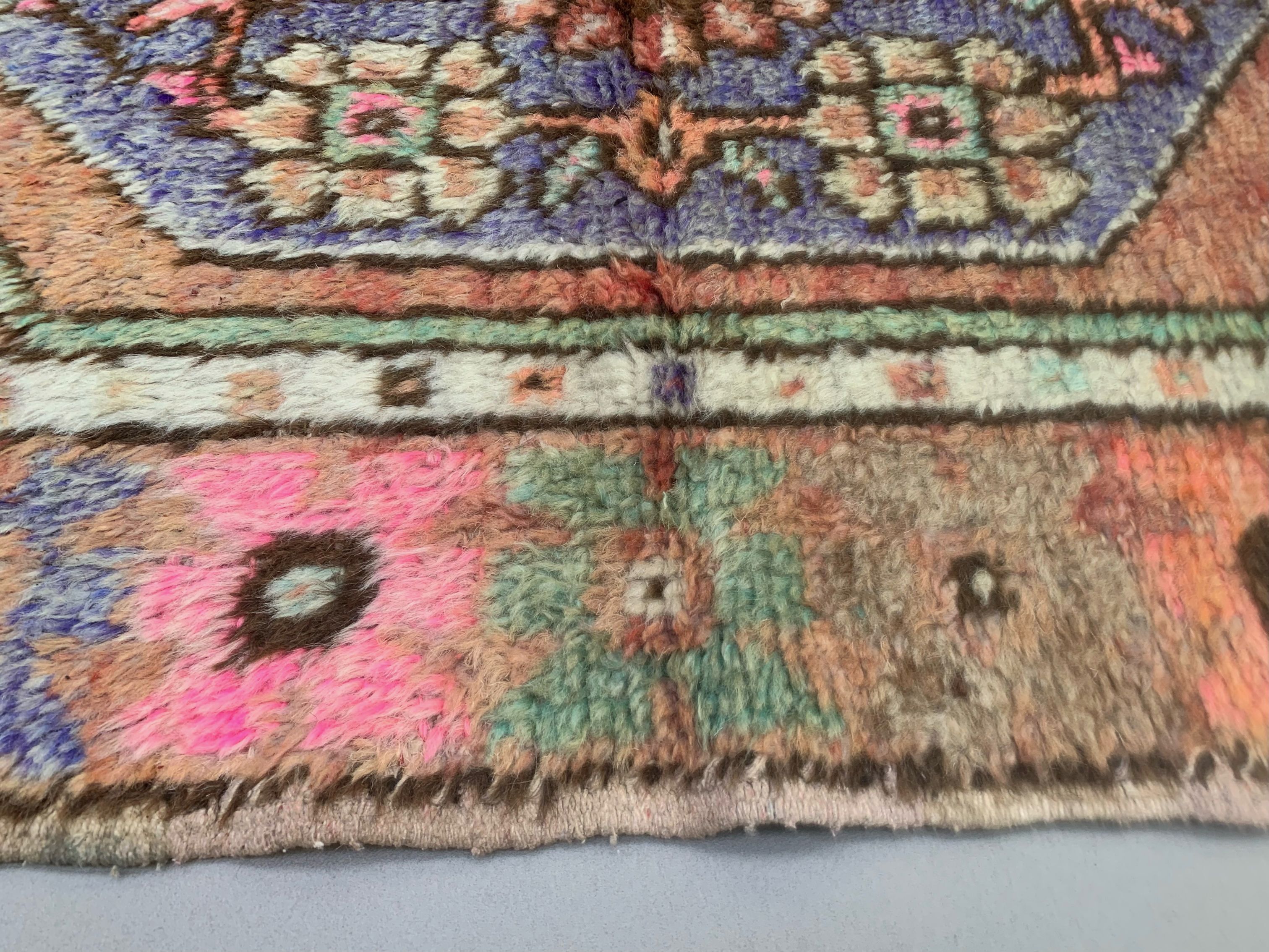 Turkish oushak rug 117x82 cm vintage carpet