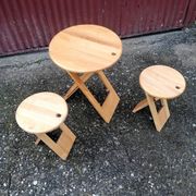 Lot table and folding stools Suzy by Adrian Reed.