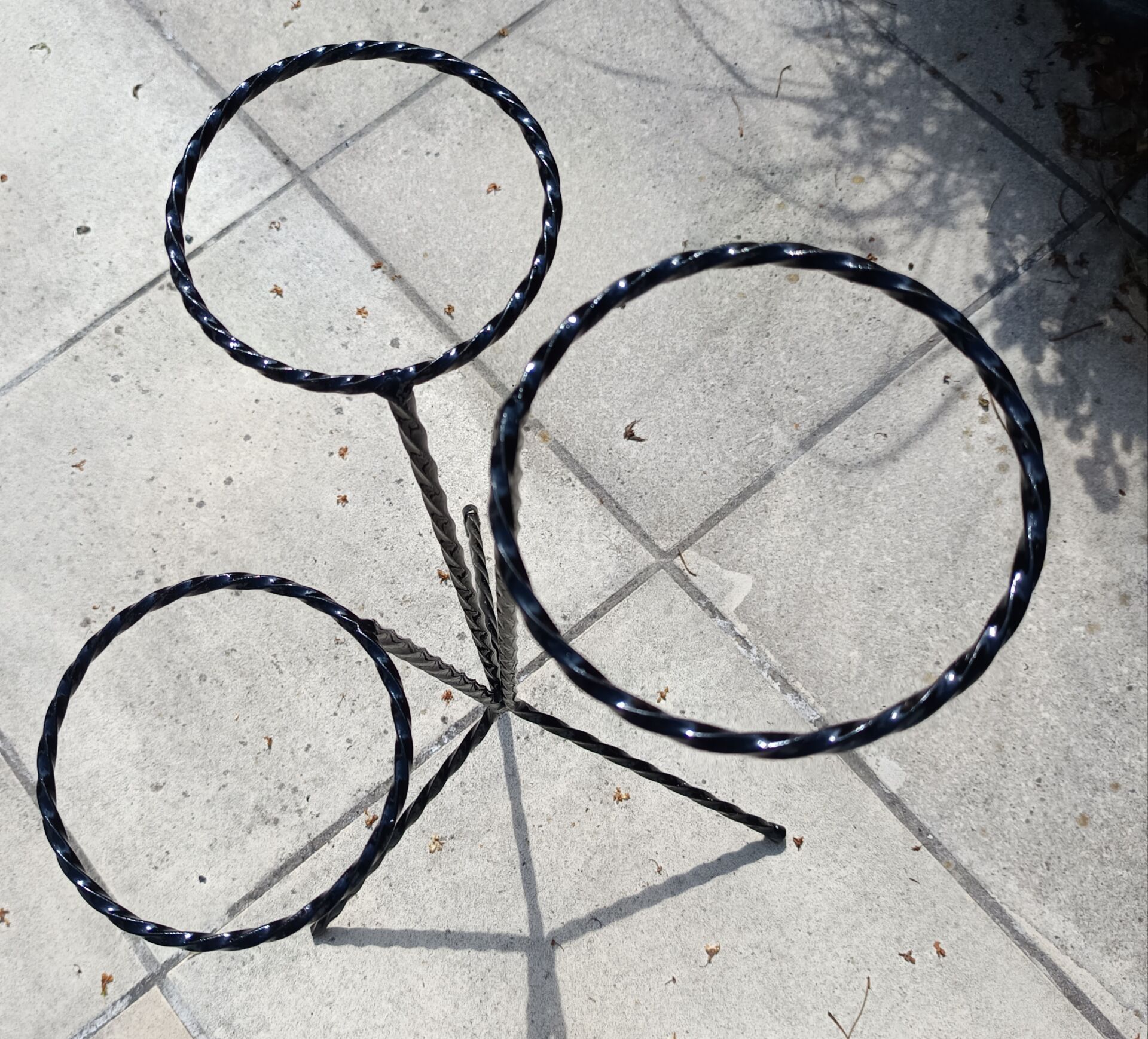 Wrought iron plant stand from the 1950s.