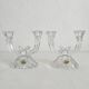 2 vintage Phonix crystal 2-arm candlestick candle holders