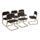 Set of 6 70's Italian tubular chairs