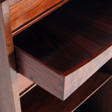 Library in rosewood book unit wall cabinet