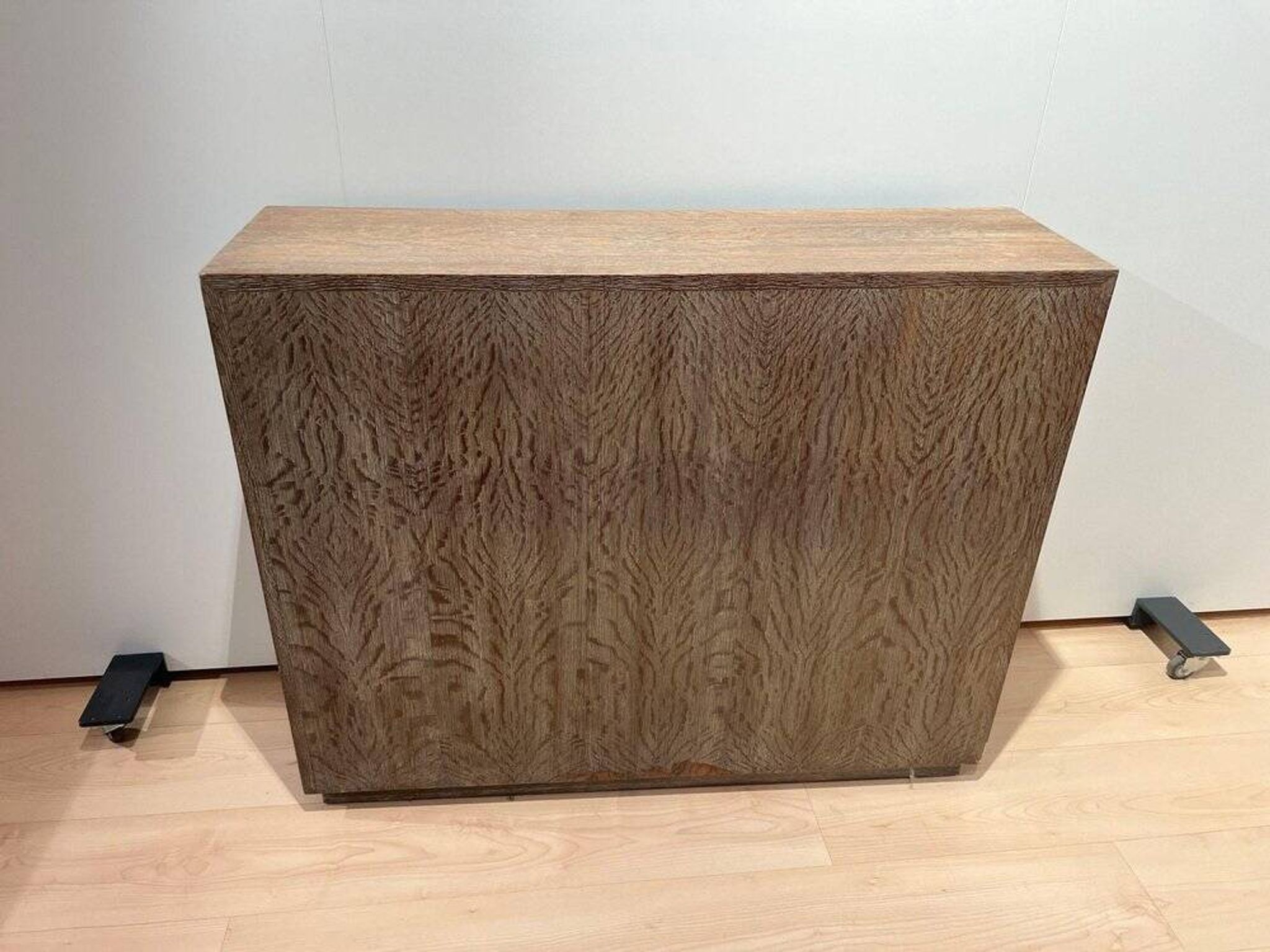 Art Deco Office Cabinet in Limed Oak from De Coene, 1935