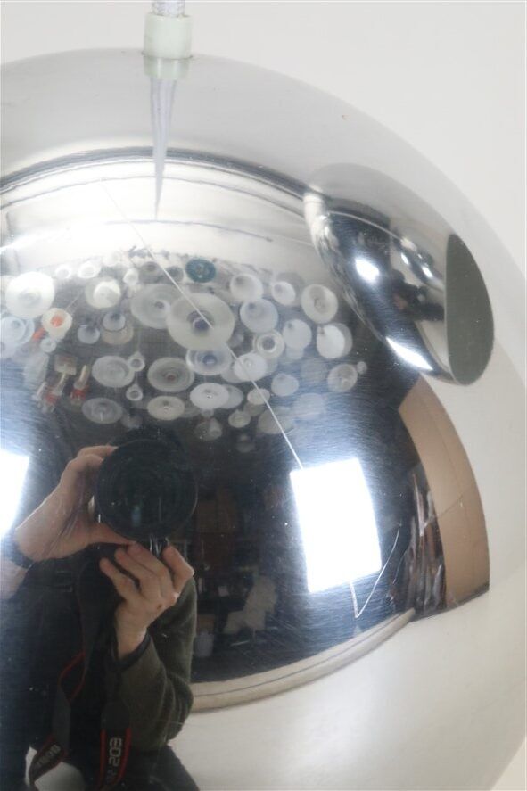 Set of 3 original Louis Poulsen / Verner Panton “Topan” pendant lamps / mid-century Danish modern design / 1960s / 1970s