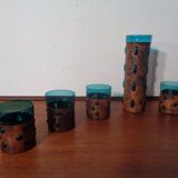 Copper and Glass Set by Nanny Still for Raak Amsterdam, 1970s, Set of 5