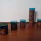 Copper and Glass Set by Nanny Still for Raak Amsterdam, 1970s, Set of 5
