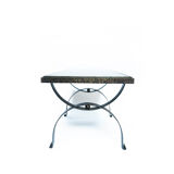 Table d’appoint en fer forgé vintage brutaliste par Raymond Subes