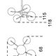 Suspension Gallotti & Radice, Bolle 4 lamps