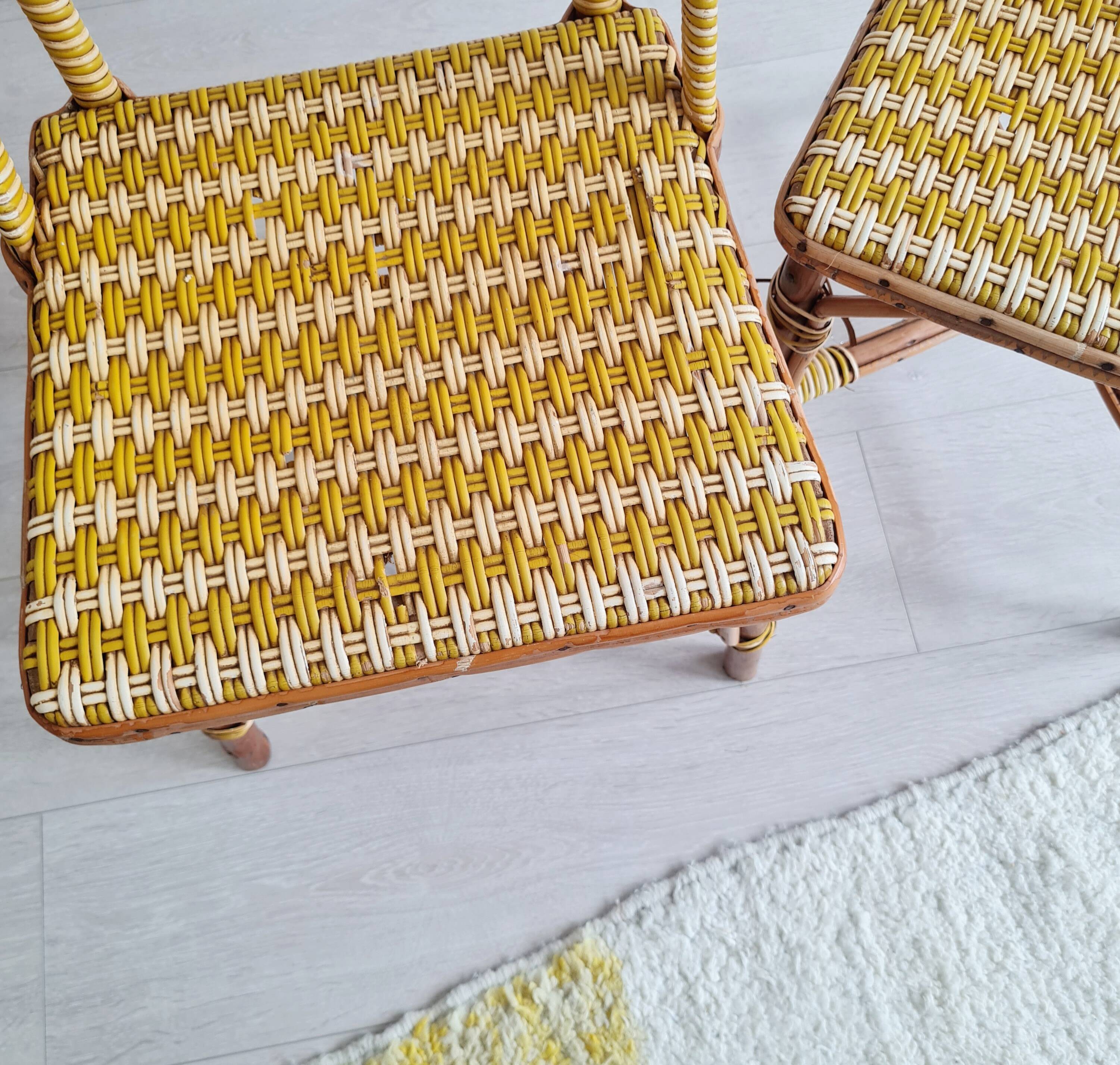 Rattan bistro chairs