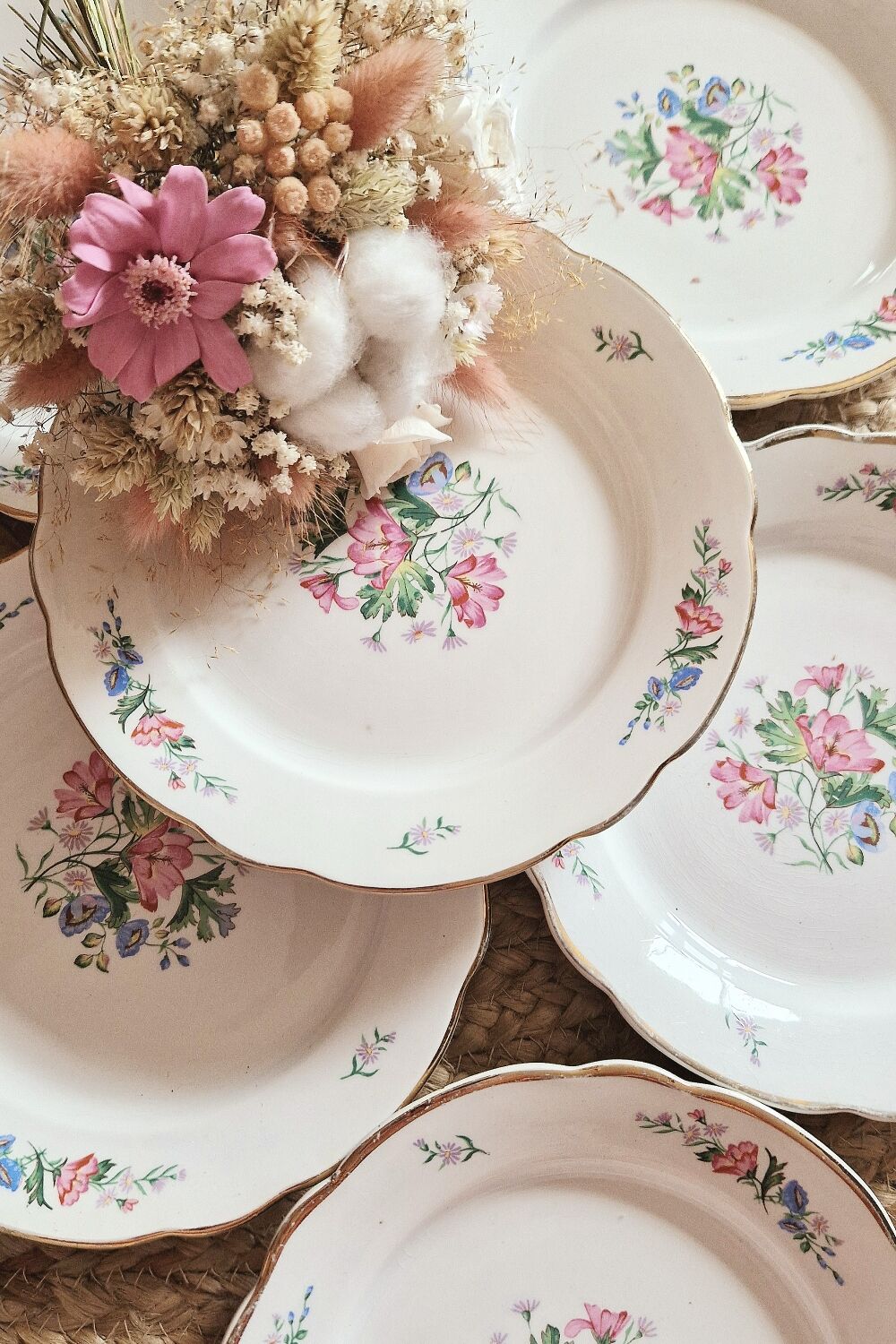 Lot de 6 assiettes à dessert Digoin&Sarreguemines