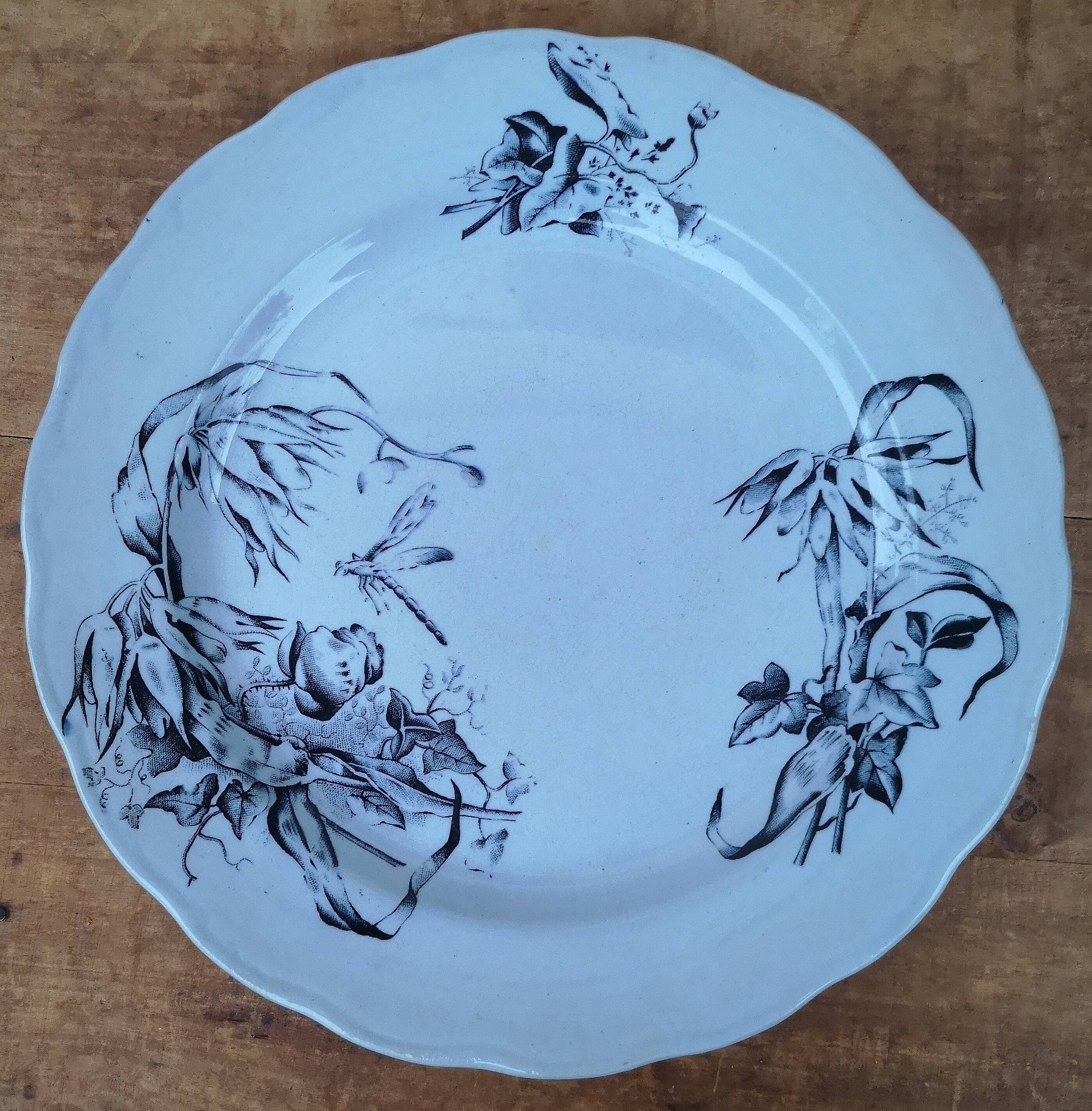 Very rare old ironstone plate