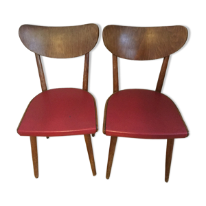 lot de deux chaises bistrot Thonet 1950