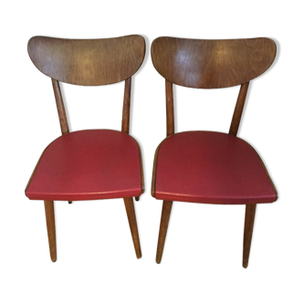 Lot of two chairs bistro Thonet 1950