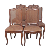 6 Louis XV style canne chairs