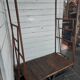chariot industriel en fer et bois , portant