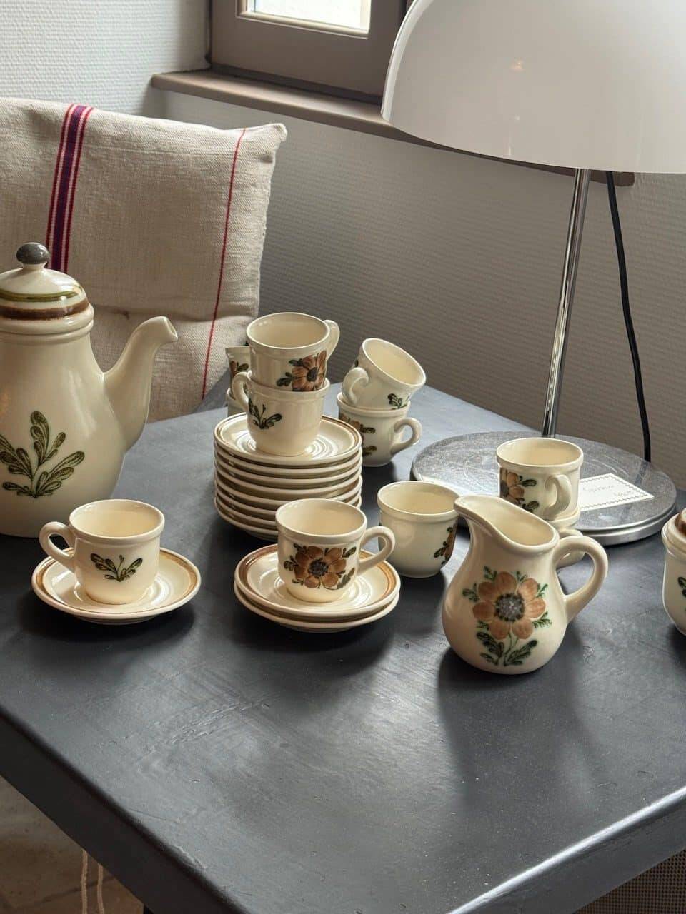 Vintage tableware set Bangui – Faïencerie de Gien - 1970s