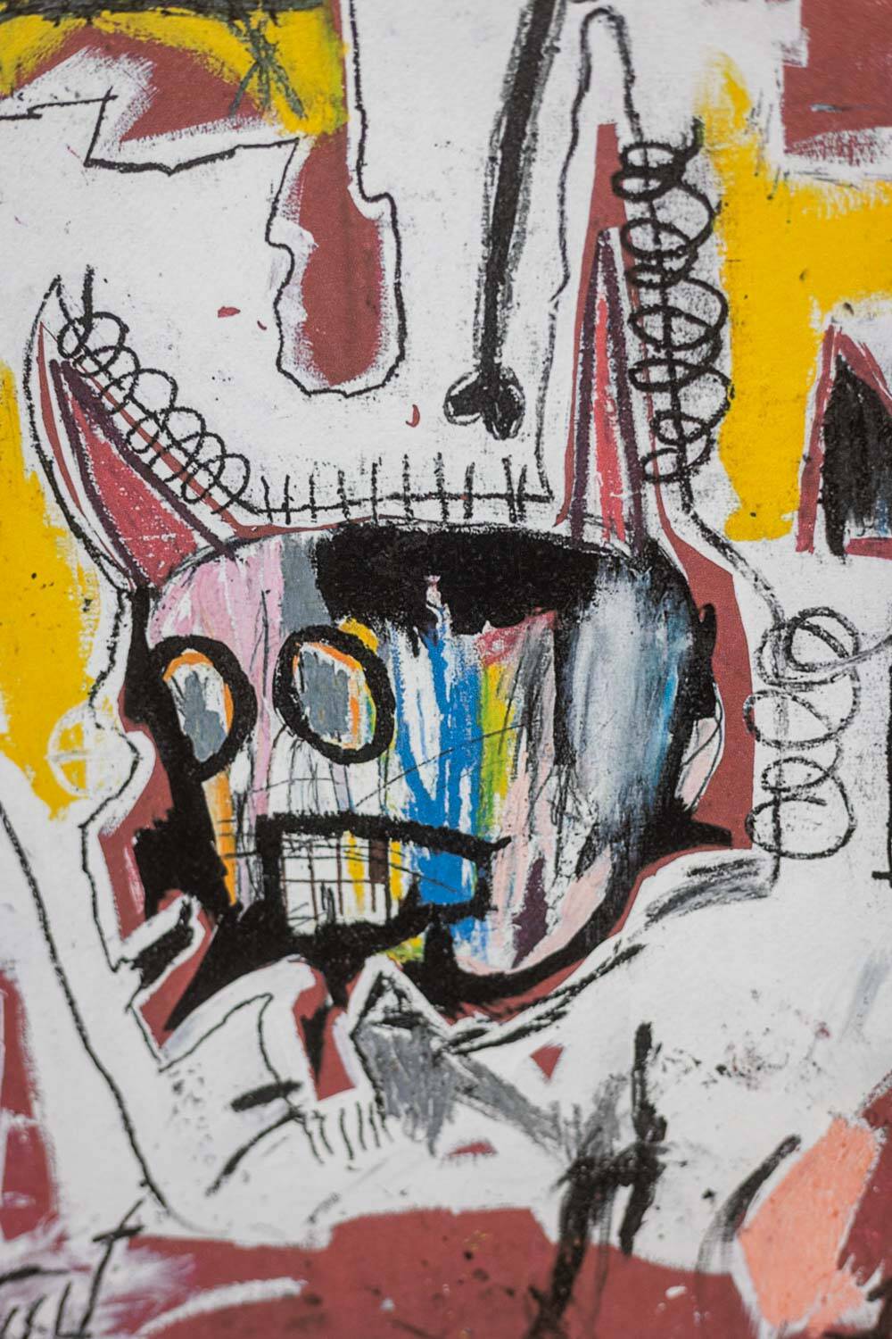 Jean-Michel Basquiat. Numbered color silkscreen print. 1990s.