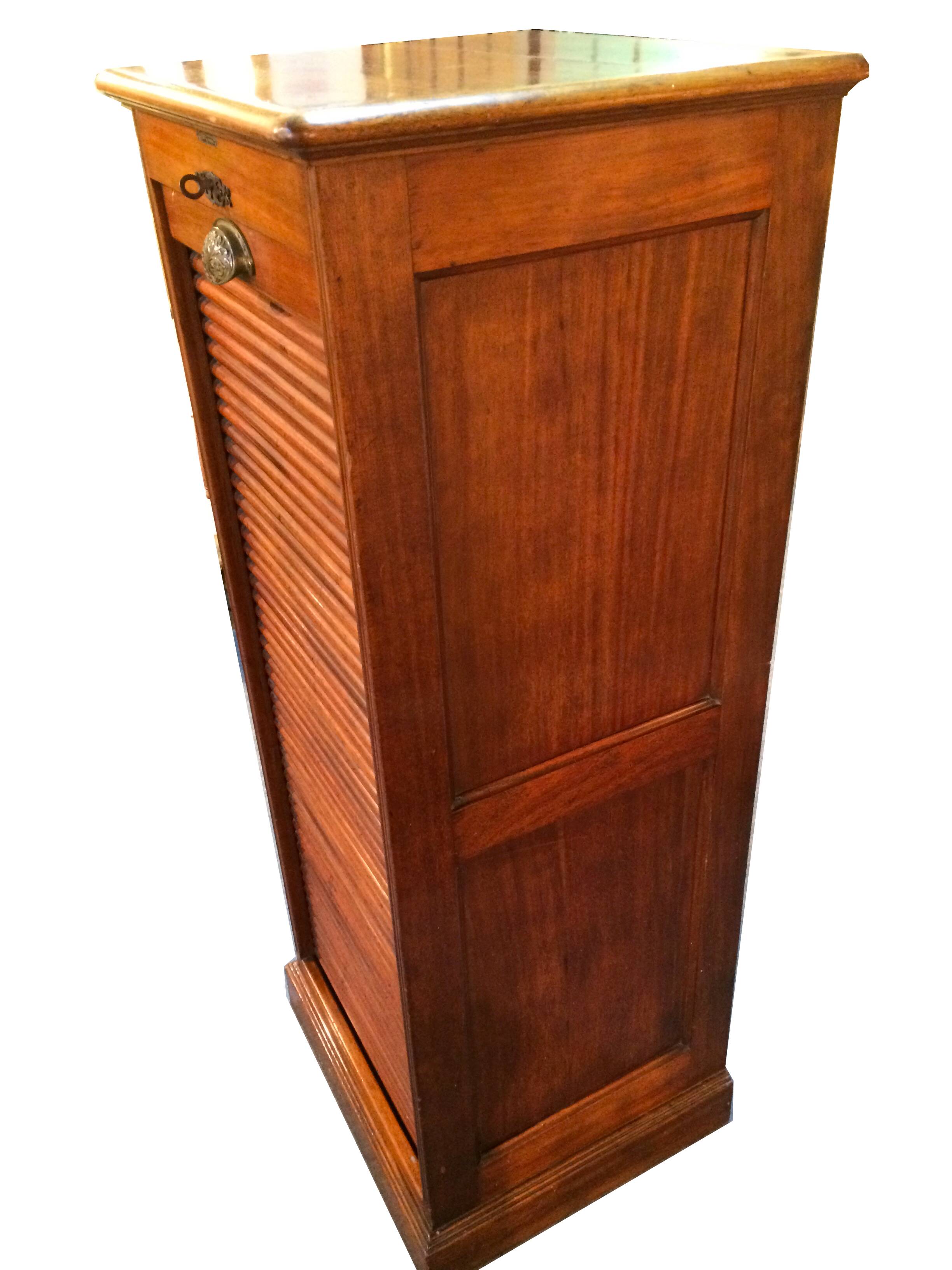 Rare workbook has curtain cosmos end mahogany XIX notary