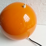 Spaceage mirror table lamp in orange