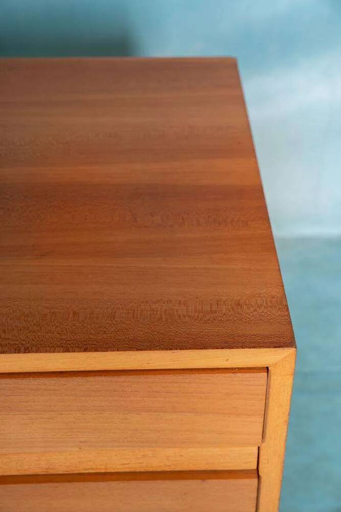 Vintage blond sideboard 60s minimalist credenza