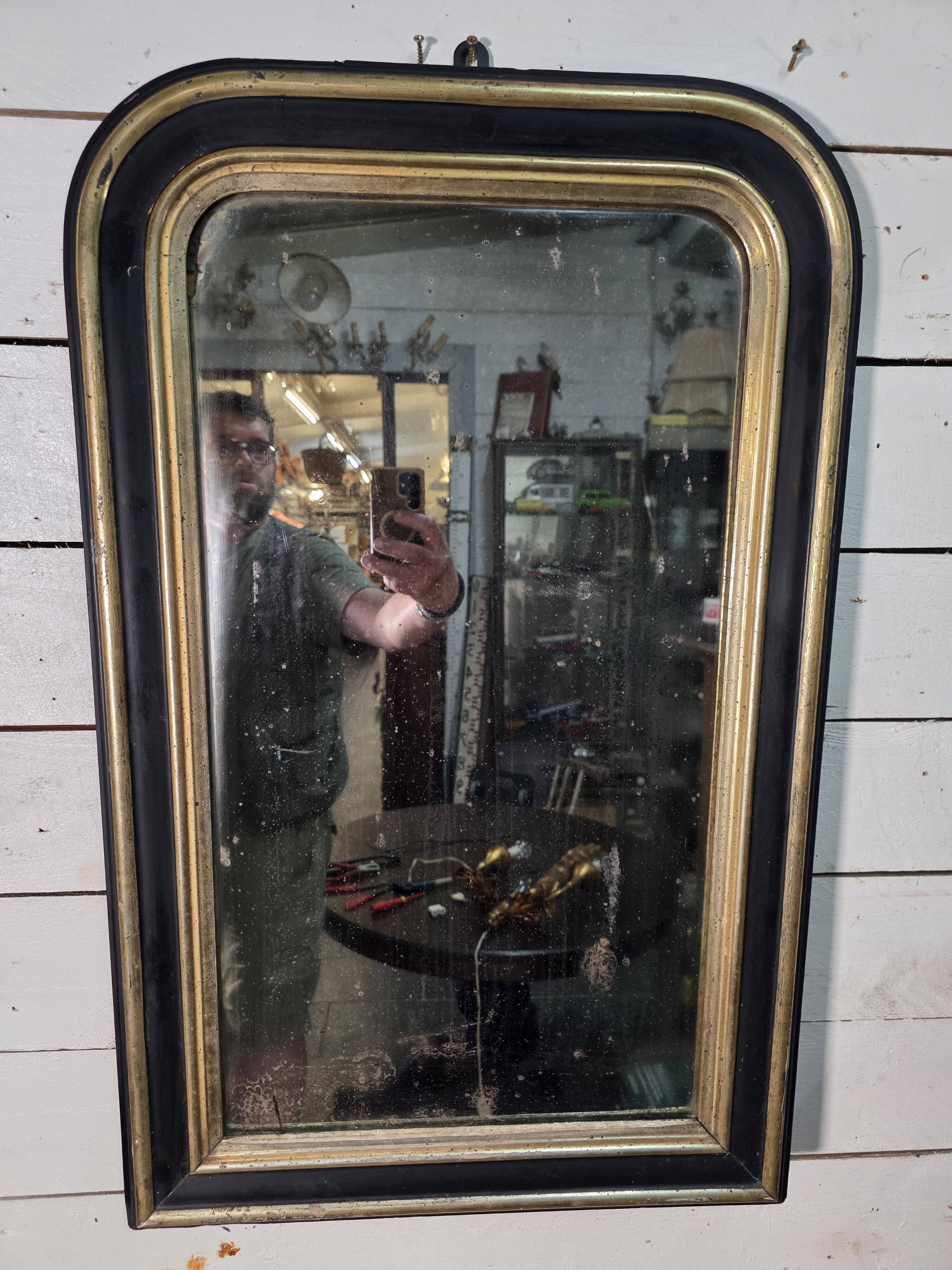 Miroir style Napoléon III du XIXème , 90×57cm