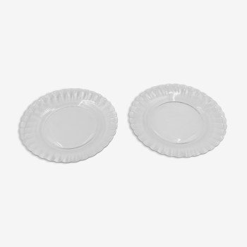 Lot de 2 assiettes à dessert en verre