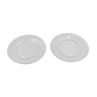 Lot de 2 assiettes à dessert en verre