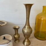 Set of 2 brass vases