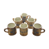 Set of 6 sandstone mugs