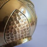 Ancien cache pot laiton cerises vintage